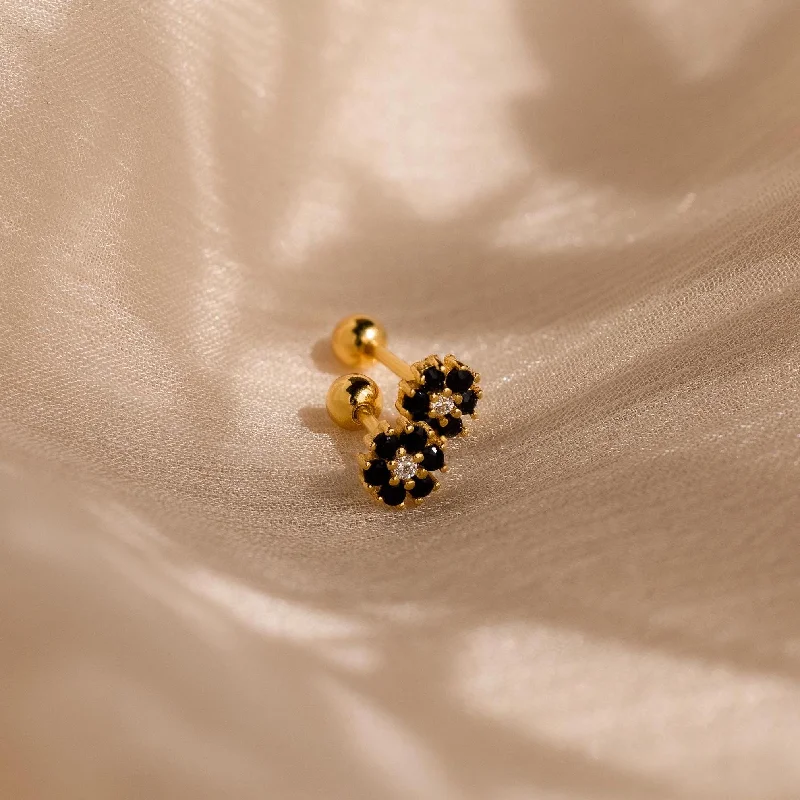 Massive Clearance Sale Birthstone Jewelry Onyx Flower Studs