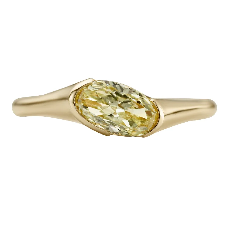 Black Friday - Style Deals All Week Long Precious Jewelry OOAK Fancy Yellow Moval Diamond Engagement Ring Black Friday - Style Deals All Week Long Precious Jewelry OOAK Fancy Yellow Moval Diamond Engagement Ring