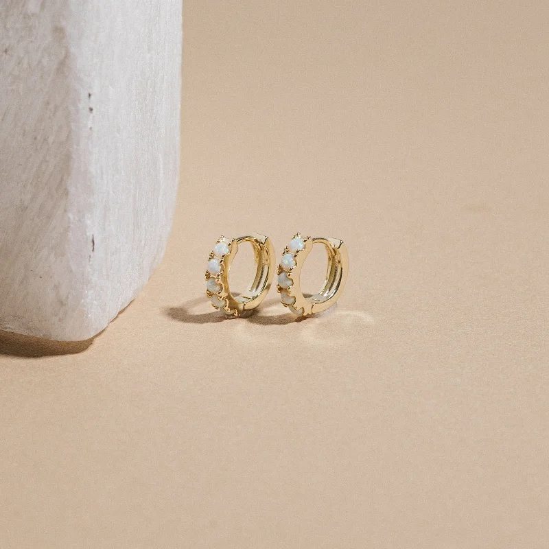 Buy More, Save More Designer Jewelry Opal Huggies