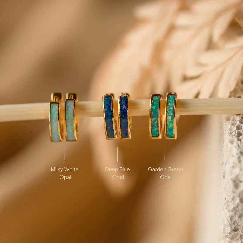Black Friday - Style Deals All Week Long Infinity Ring Opal Inlay Earrings Set