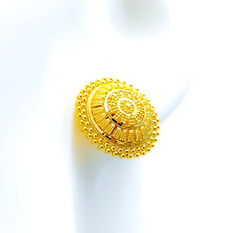 Be the First to Rock the Latest Trends Trendy Jewelry Opulent Gleaming 22k Gold Beaded Earrings