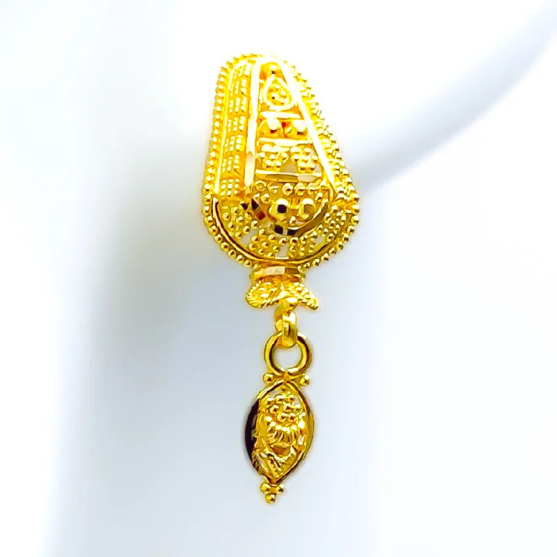 Be the First to Rock the Latest Trends Rose Gold Bangle Opulent Ornate 22k Gold Earrings Be the First to Rock the Latest Trends Rose Gold Bangle Opulent Ornate 22k Gold Earrings