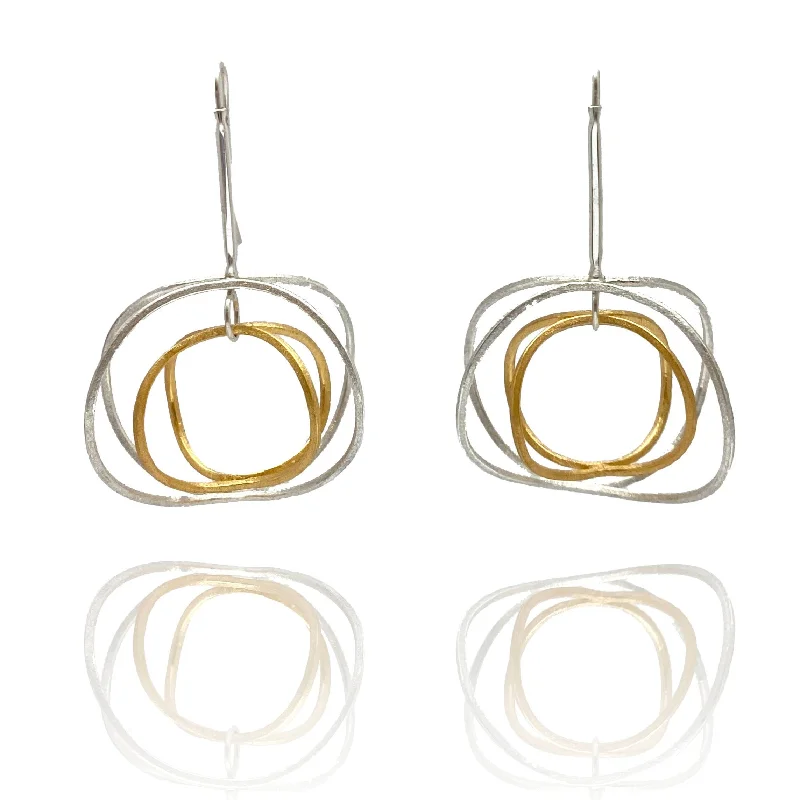 Massive Clearance Sale Stackable Bracelet Orbital Hoop Drops - Silver/Gold
