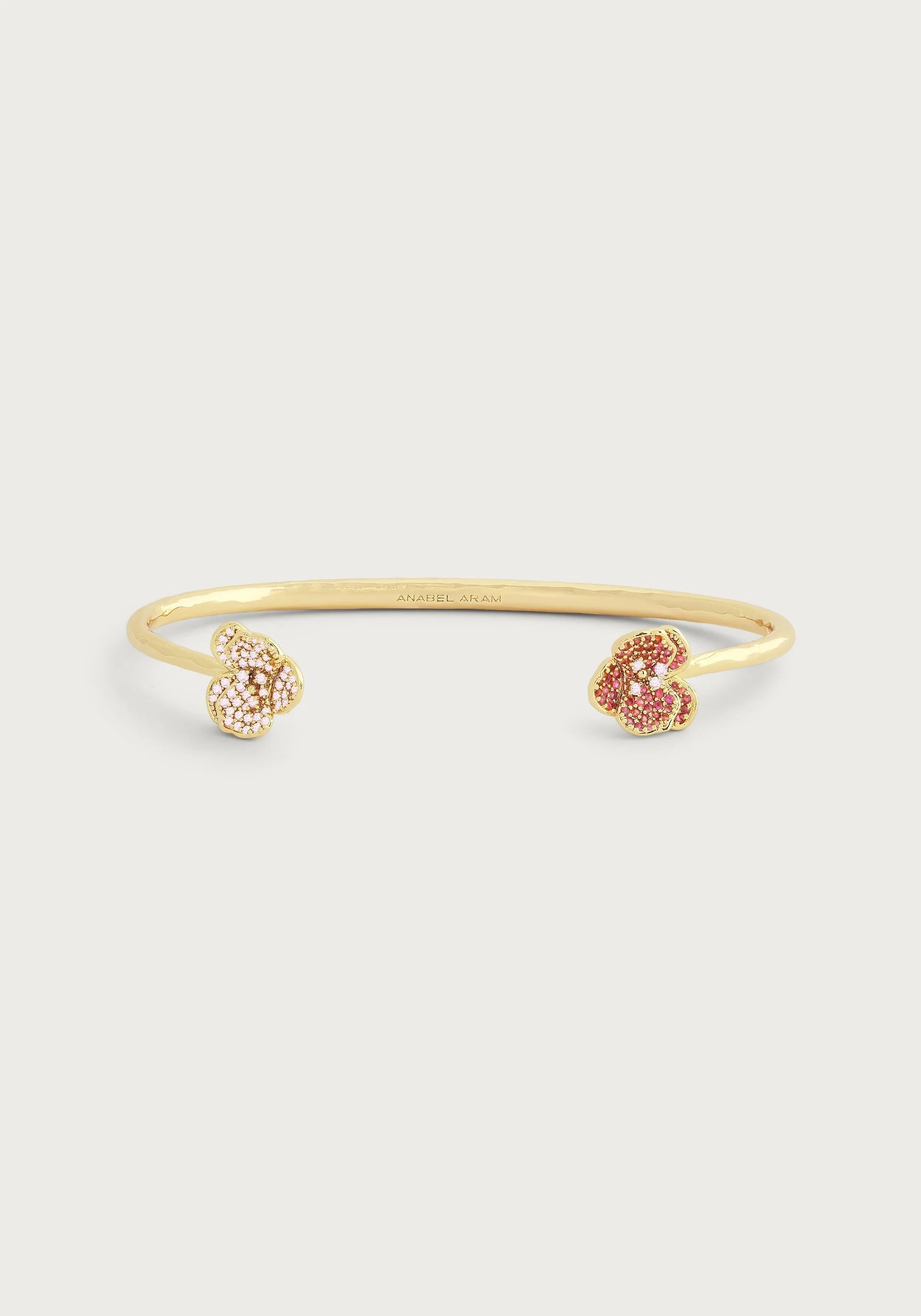 Limited Time, Unlimited Deals Handmade Pendant Orchid Pavé Fuchsia And Pale Pink Crystal Bangle
