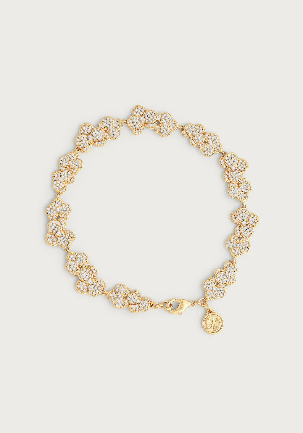Black Friday - Style Deals All Week Long Layered Bracelet Orchid White Pavé Tennis Bracelet, Gold