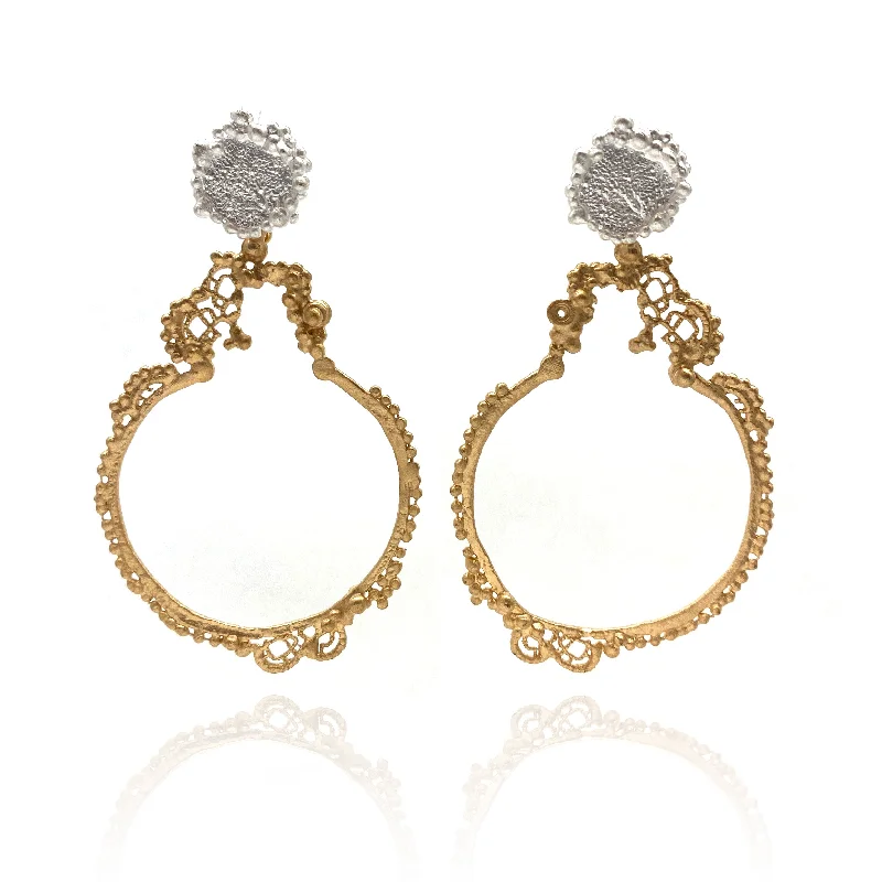 Huge Discounts, Unbeatable Offers Designer Jewelry Organic Silver & Gold Earrings
