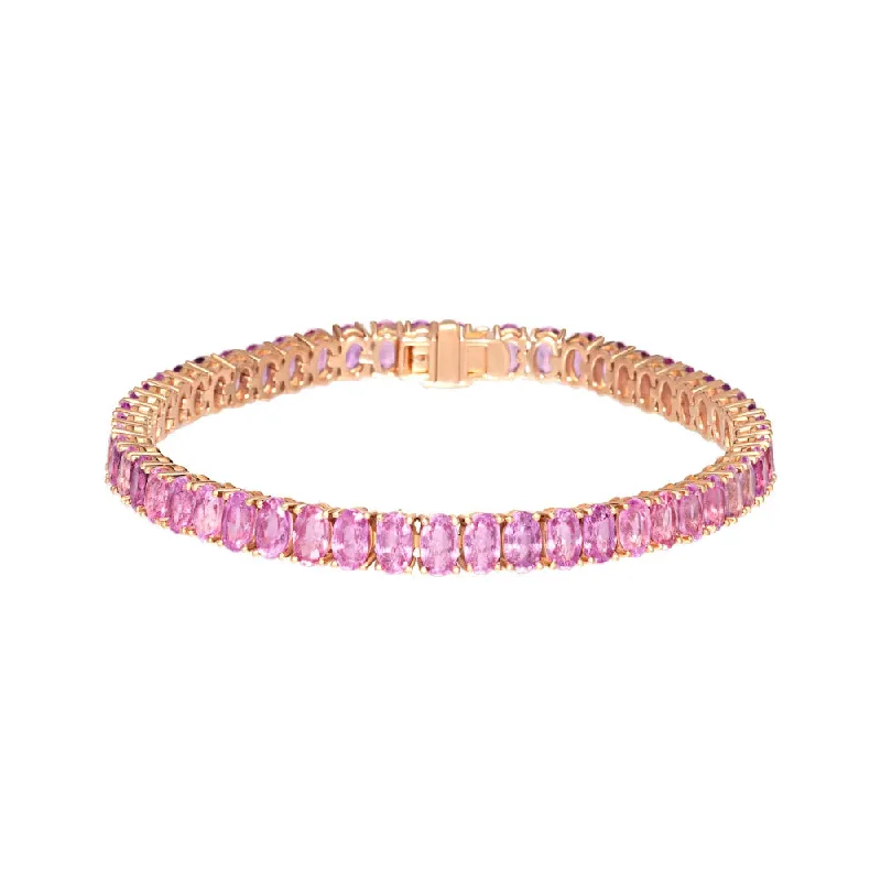Flash Sale Designer Necklace Oval Pink Sapphire Bracelet