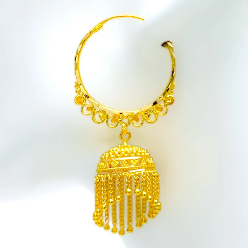 Be the First to Rock the Latest Trends Eternity Ring Palatial Dressy 22K Gold Bali Earrings Be the First to Rock the Latest Trends Eternity Ring Palatial Dressy 22K Gold Bali Earrings