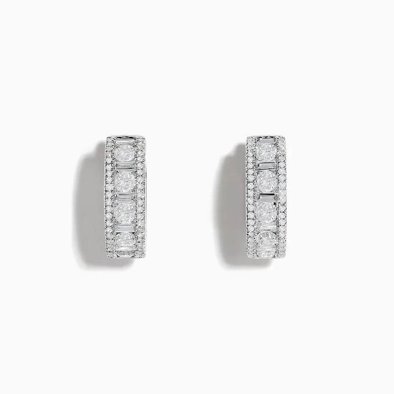 Limited - Edition Collections Now on Sale Classic Stud Earrings Pave Classica 14K White Gold 5/8" Diamond Hoop Earrings 1.35 TCW Limited - Edition Collections Now on Sale Classic Stud Earrings Pave Classica 14K White Gold 5/8" Diamond Hoop Earrings 1.35 TCW
