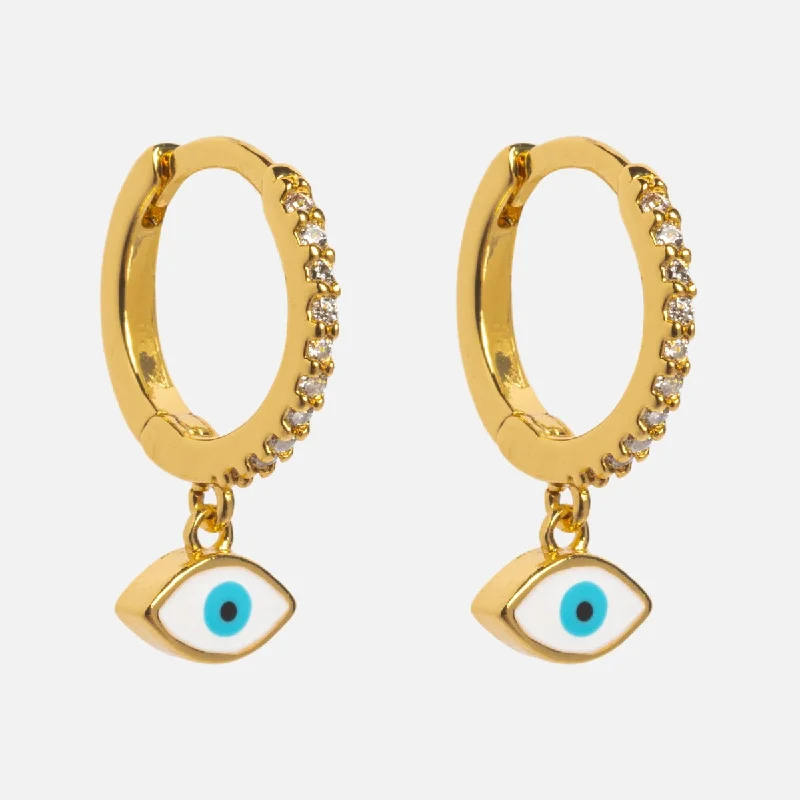 Huge Discounts, Unbeatable Offers Sterling Bracelet Pave CZ Evil Eye Charm Huggie Hoop Earrings Huge Discounts, Unbeatable Offers Sterling Bracelet Pave CZ Evil Eye Charm Huggie Hoop Earrings