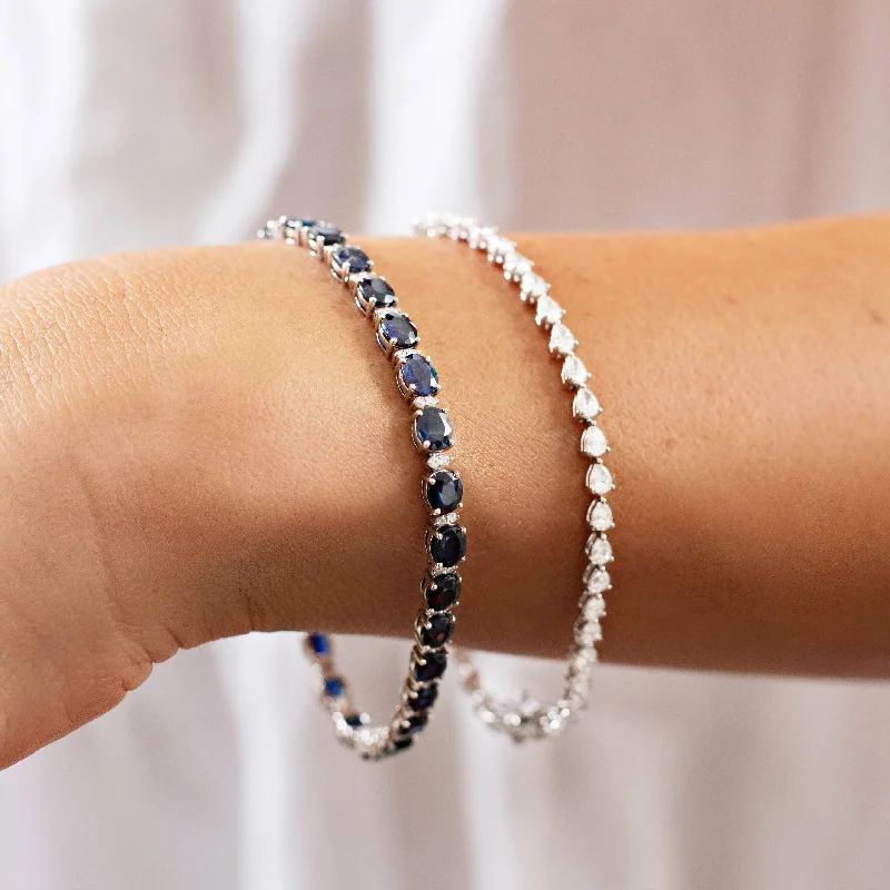 Black Friday - Style Deals All Week Long Sapphire Ring Pear Cut Diamond Bracelet