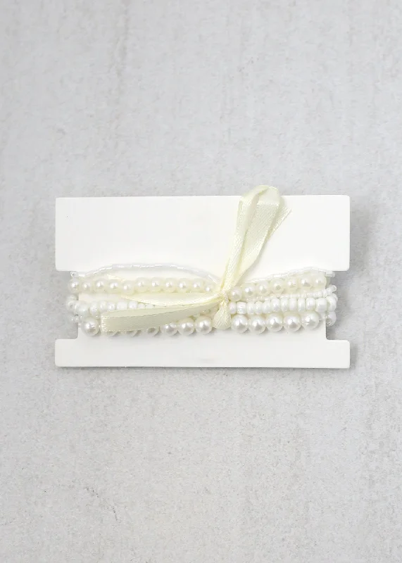 Season - End Clearance Minimalist Ring Pearl & Beads Bracelet