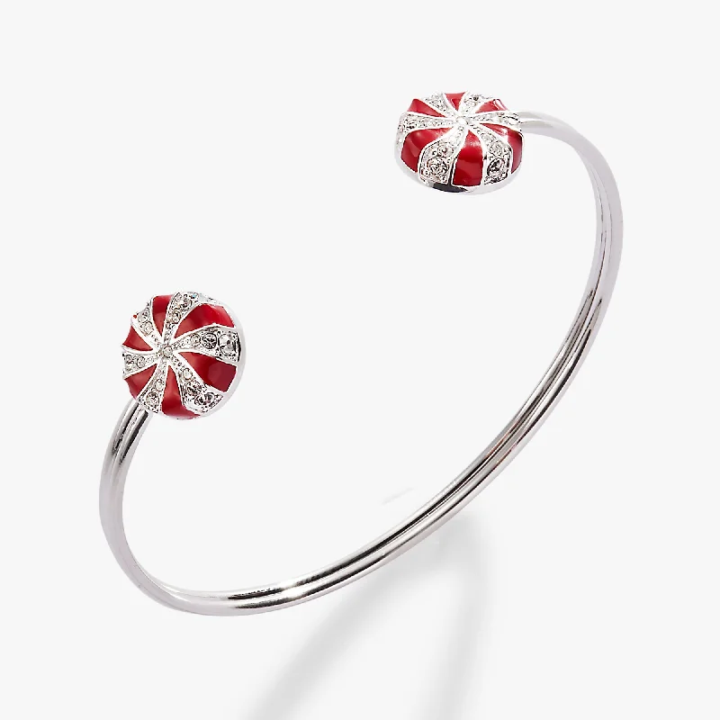 Limited Time, Unlimited Deals Dainty Ring Holiday Peppermint Cuff Bracelet
