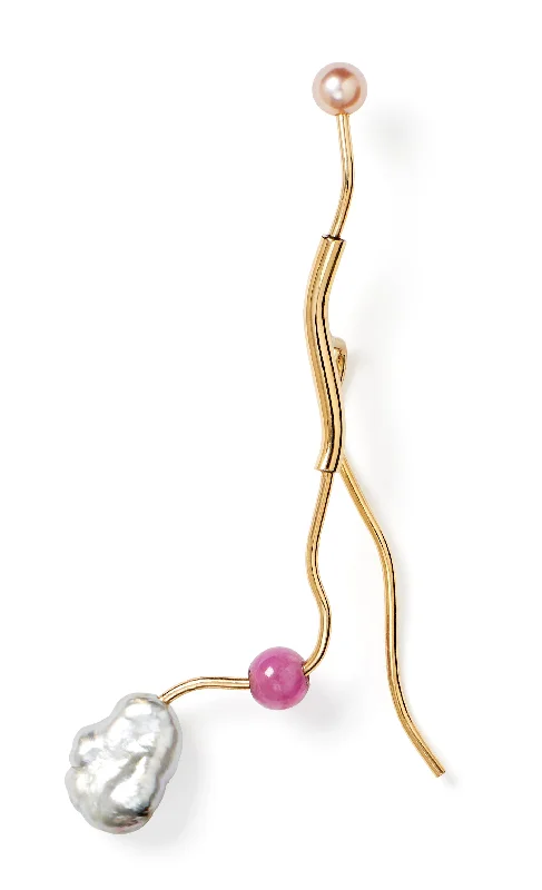 Shop Now, Save Big Bucks Unique Earrings Aedre Gold Plated Earring w. Pearls & Ruby Shop Now, Save Big Bucks Unique Earrings Aedre Gold Plated Earring w. Pearls & Ruby