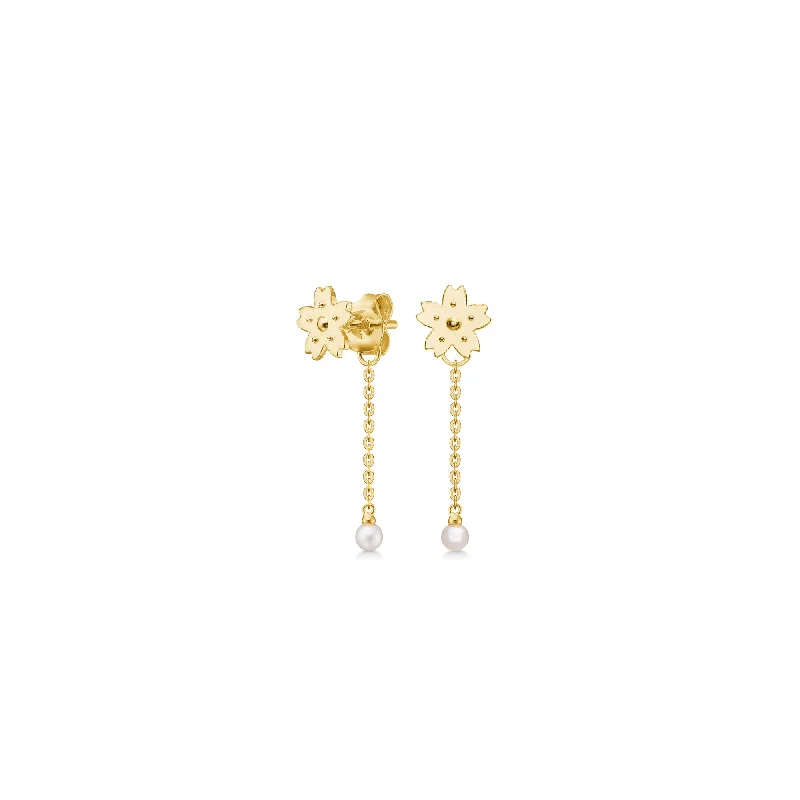 Limited - Edition Collections Now on Sale Luxury Necklace Sakura Backdrop Gold Plated Studs w. Pearl Limited - Edition Collections Now on Sale Luxury Necklace Sakura Backdrop Gold Plated Studs w. Pearl