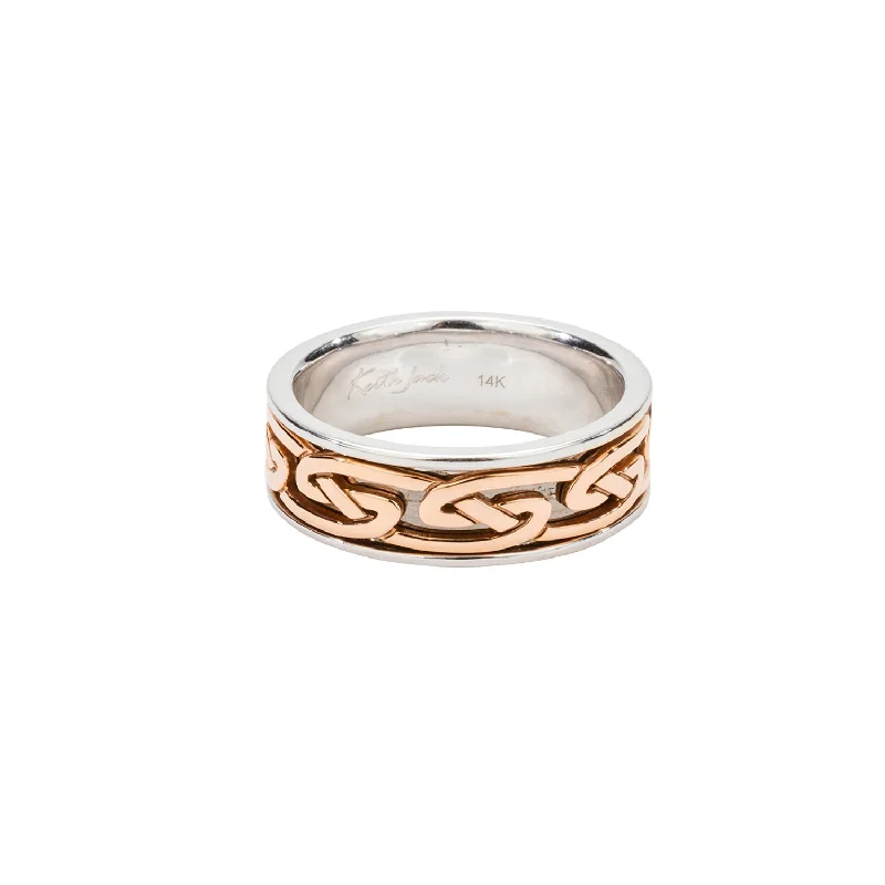 Exclusive Offers for Our Valued Customers Round Cut Ring 10k White and Rose Gold Celtic Knot 'Laro' Wedding Ring Exclusive Offers for Our Valued Customers Round Cut Ring 10k White and Rose Gold Celtic Knot 'Laro' Wedding Ring