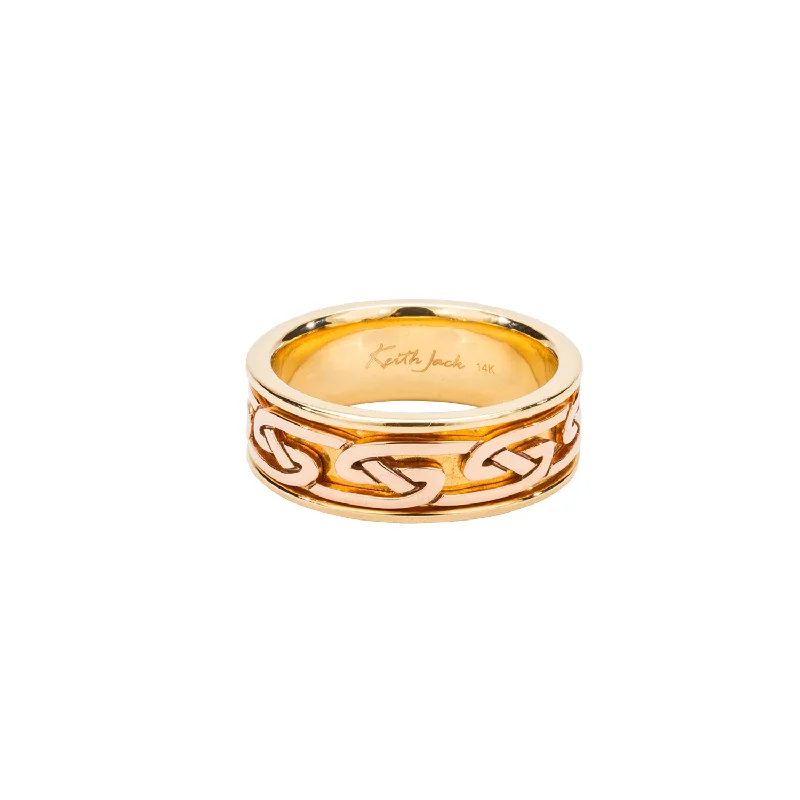 Buy More, Save More Vintage Locket 10k Yellow and Rose Gold Celtic Knot 'Laro' Wedding Ring Buy More, Save More Vintage Locket 10k Yellow and Rose Gold Celtic Knot 'Laro' Wedding Ring