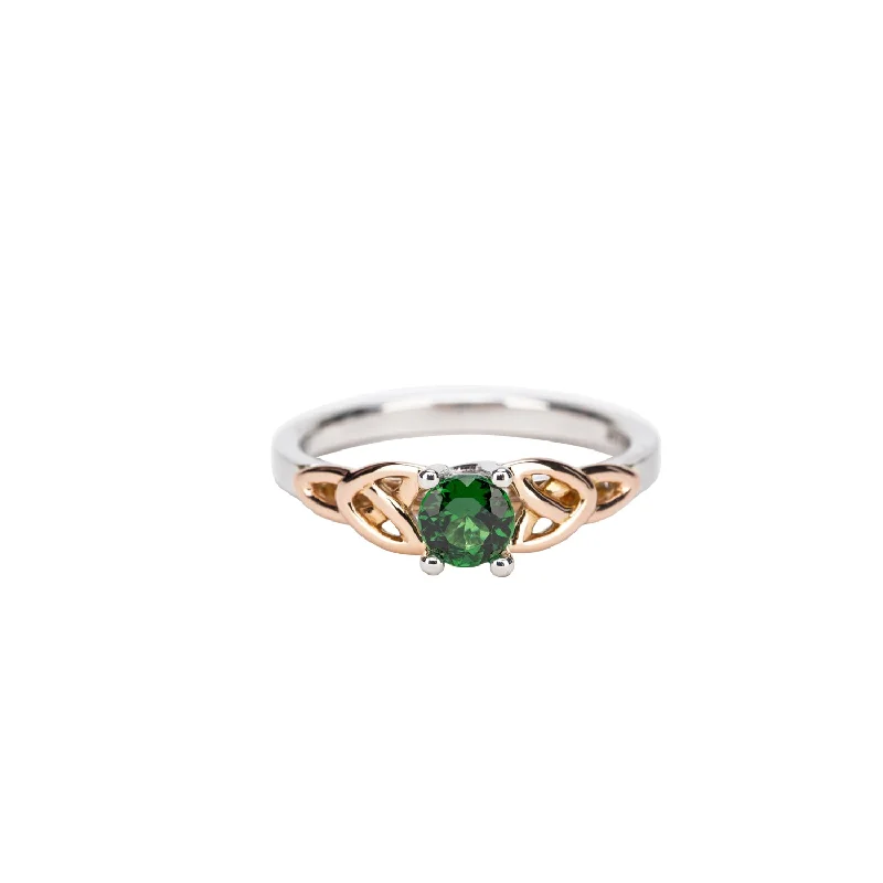 Black Friday - Style Deals All Week Long Rose Gold Ring 14k White and Rose Gold Tsavorite Trinity Ring Black Friday - Style Deals All Week Long Rose Gold Ring 14k White and Rose Gold Tsavorite Trinity Ring