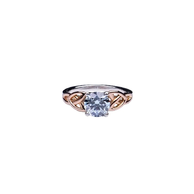 Limited - Edition Collections Now on Sale Stackable Rings 14k White and Rose Gold Certified Lab Grown Fancy Blue 1.35ct Diamond Trinity Ring Limited - Edition Collections Now on Sale Stackable Rings 14k White and Rose Gold Certified Lab Grown Fancy Blue 1.35ct Diamond Trinity Ring