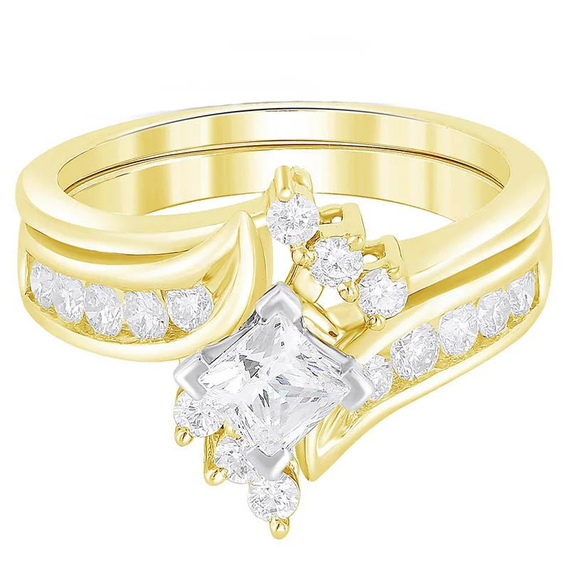 Exclusive Offers for Our Valued Customers Classic Diamond Ring Princess Diamond Ready for Love Bridal Set 1ct Exclusive Offers for Our Valued Customers Classic Diamond Ring Princess Diamond Ready for Love Bridal Set 1ct