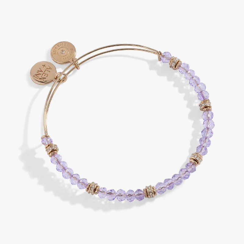 Limited - Edition Collections Now on Sale Silver Bracelet Purple Crystal Beaded Bangle Limited - Edition Collections Now on Sale Silver Bracelet Purple Crystal Beaded Bangle