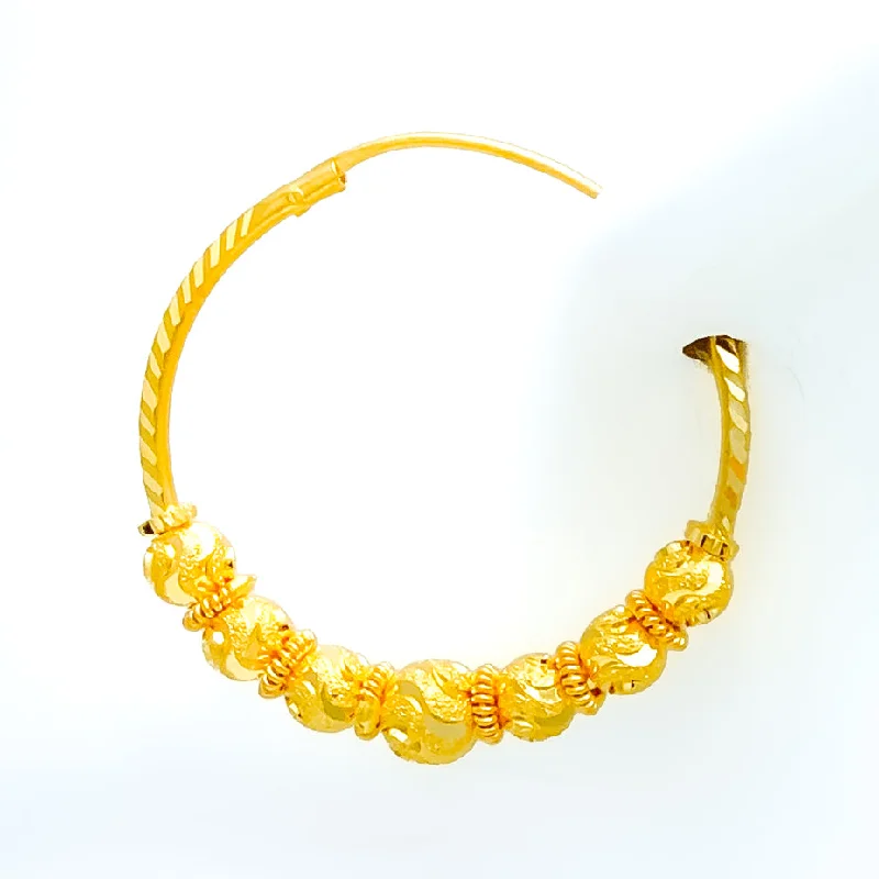 Shop Comfortably at Home Designer Necklace Radiant Blooming 22k Gold Bali