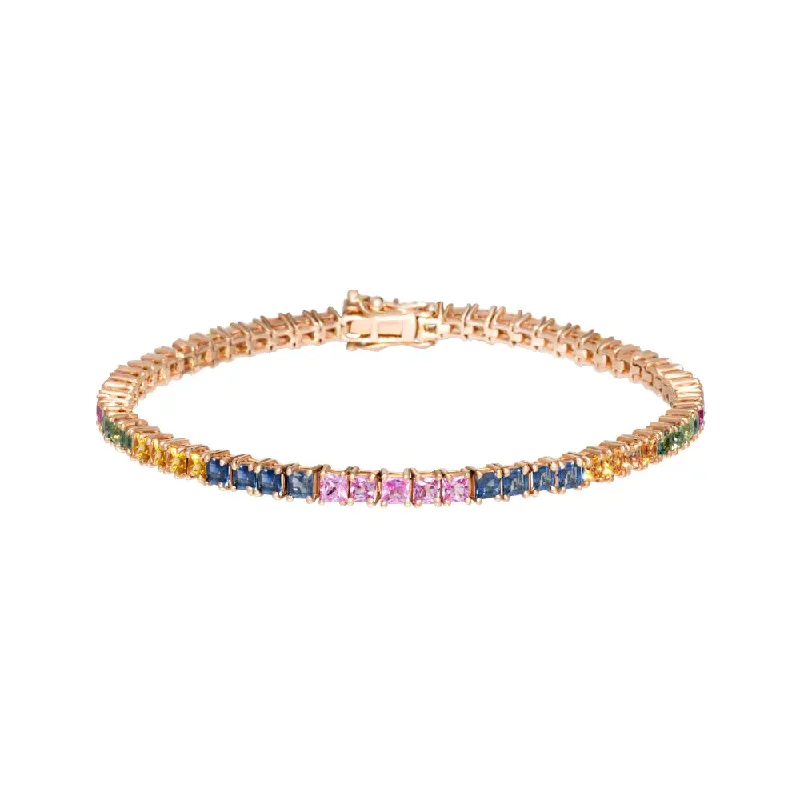 Limited - Time Offer Boho Earrings Rainbow Sapphire Tennis Bracelet
