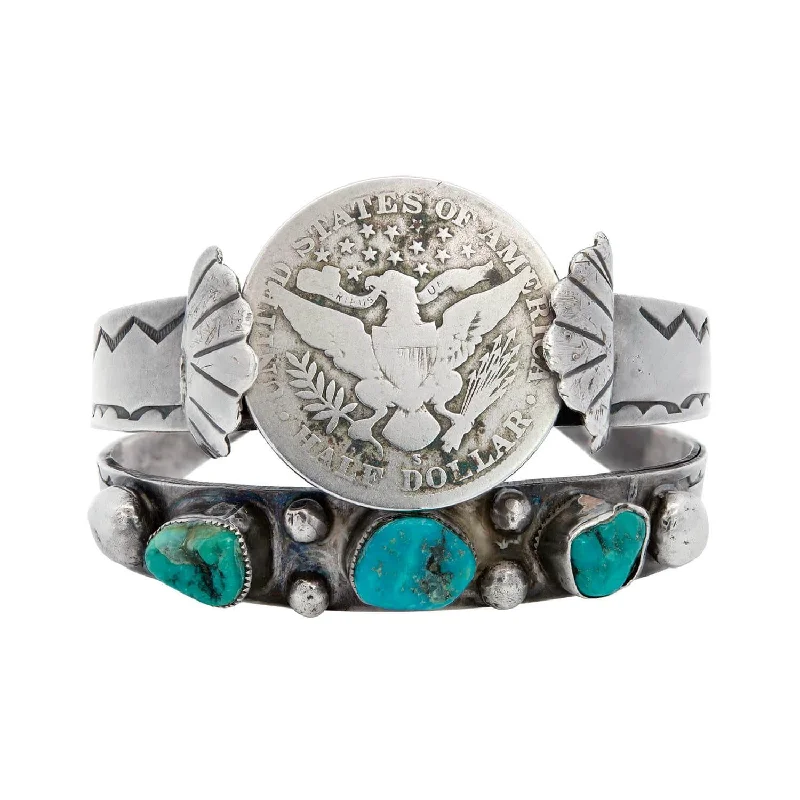 New Arrivals on Discount Infinity Necklace Retro Sterling Silver and Turquoise Half Dollar Cuff New Arrivals on Discount Infinity Necklace Retro Sterling Silver and Turquoise Half Dollar Cuff