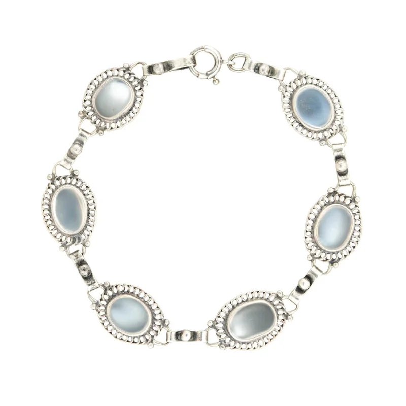 New Arrivals on Discount Trendy Earrings Retro Sterling Silver Moonstone Bracelet