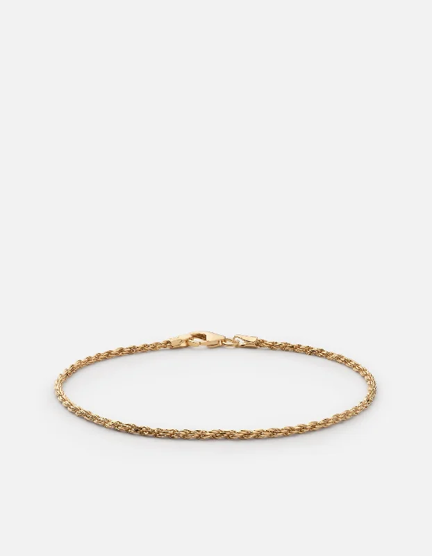Limited - Time Offer Tourmaline Necklace 1.8 Rope Chain Bracelet, 14k Gold