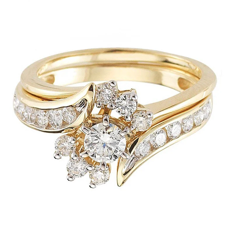 Huge Discounts, Unbeatable Offers Bold Statement Necklace Round Ready for Love Diamond Bridal Set - 1 ct Huge Discounts, Unbeatable Offers Bold Statement Necklace Round Ready for Love Diamond Bridal Set - 1 ct