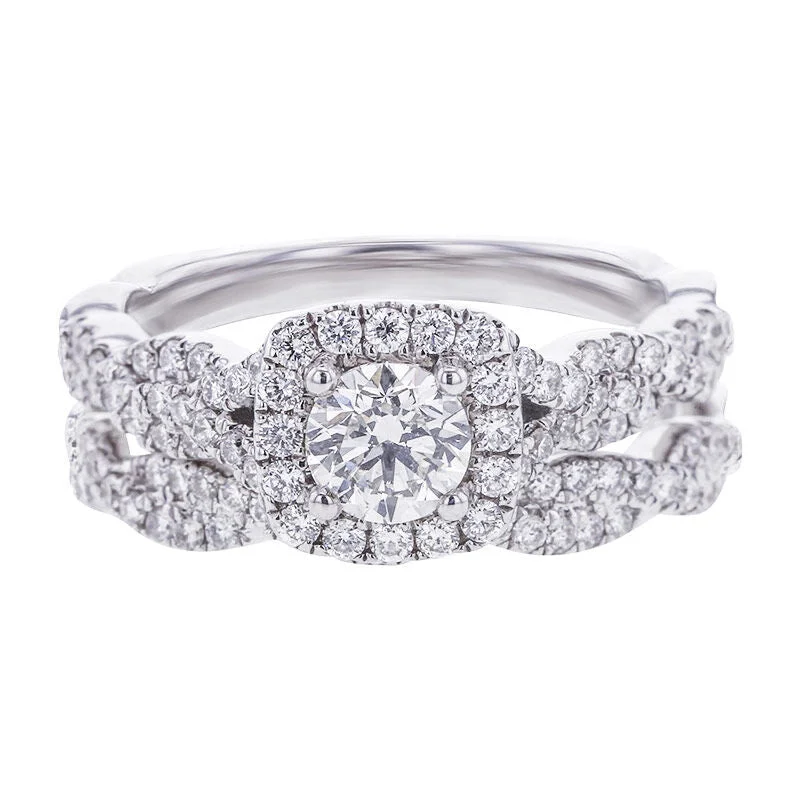 Exclusive Members - Only Sale Handmade Jewelry Round Twist Ready For Love Diamond Bridal Set Exclusive Members - Only Sale Handmade Jewelry Round Twist Ready For Love Diamond Bridal Set