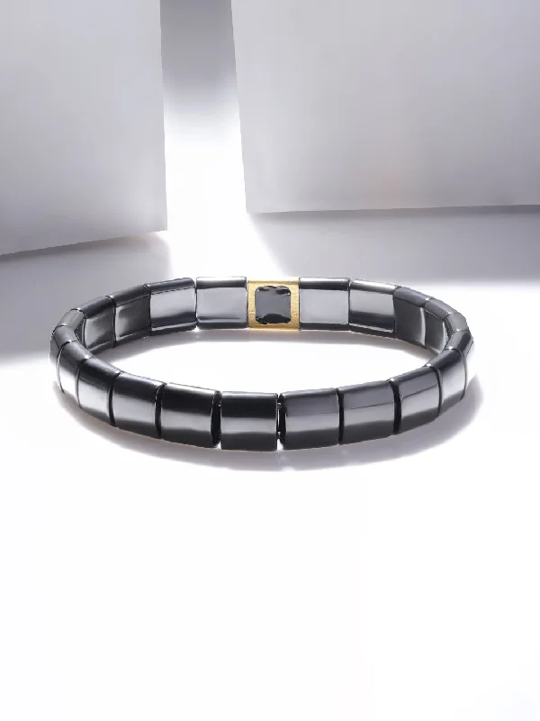 Huge Discounts, Unbeatable Offers Everyday Jewelry Voguish Men Black and Gold Toned High Quality Adjustable Ceramic Linked Bracelet Huge Discounts, Unbeatable Offers Everyday Jewelry Voguish Men Black and Gold Toned High Quality Adjustable Ceramic Linked Bracelet