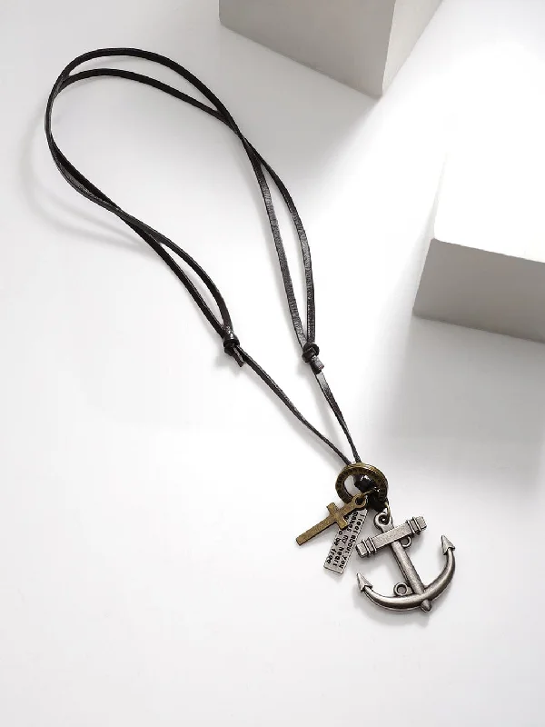 Buy More, Save More Silver Hoop Earrings Rubans Voguish Men Brown Lather Adjustable Necklace With Arrow Pendant. Buy More, Save More Silver Hoop Earrings Rubans Voguish Men Brown Lather Adjustable Necklace With Arrow Pendant.