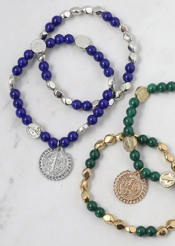 Shop Now, Save Big Bucks Sapphire Ring Saint Benedict Medal Bracelet