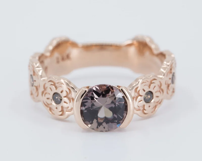 Big Savings, Big Smiles Yellow Gold Ring Solitaire Cherry Blossom Engagement Ring - Setting Only Big Savings, Big Smiles Yellow Gold Ring Solitaire Cherry Blossom Engagement Ring - Setting Only