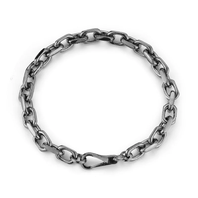 Flash Sale Luxury Necklace SAXON STERLING SILVER, BLACK RHODIUM CABLE CHAIN LINK BRACELET WITH SPRING CLASP Flash Sale Luxury Necklace SAXON STERLING SILVER, BLACK RHODIUM CABLE CHAIN LINK BRACELET WITH SPRING CLASP
