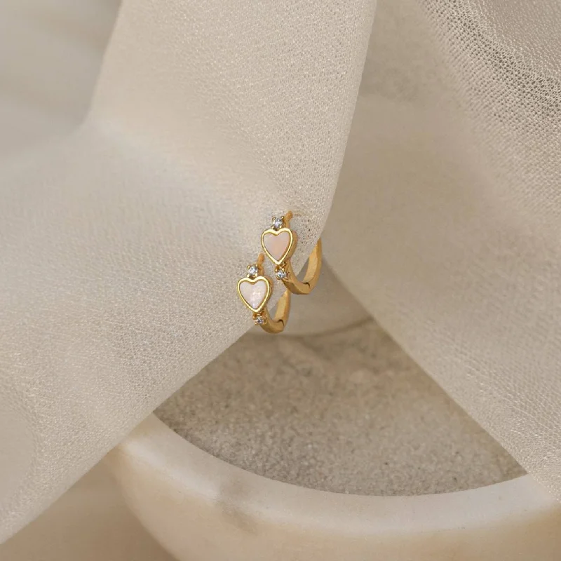 Shop Comfortably at Home Pearl Earrings Scarlett Pearl Huggies