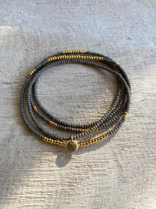 Clearance Sale Rose Gold Bangle Seeds of Positive Intention Bracelet Wrap