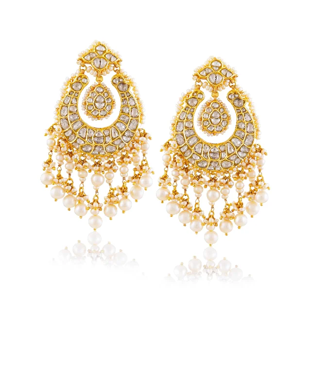 Huge Discounts, Unbeatable Offers Engagement Jewelry Shrija Polki Chandbalis