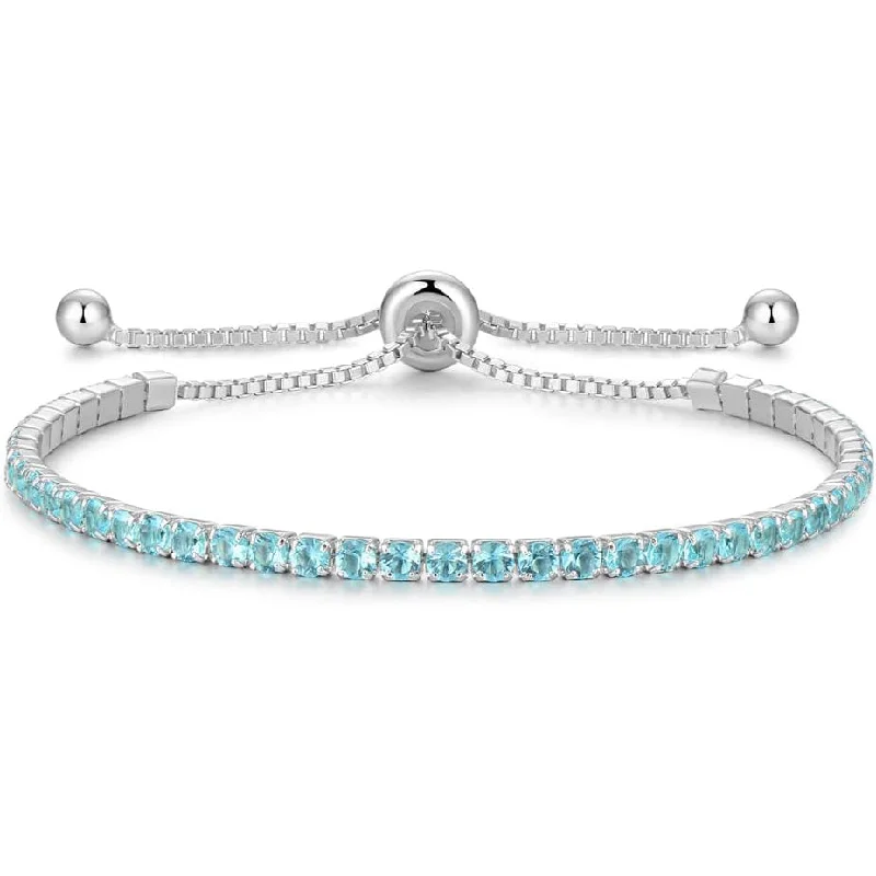 Shop Comfortably at Home Sun Pendant Signature Adjustable Bolo Bracelet in Aquamarine Shop Comfortably at Home Sun Pendant Signature Adjustable Bolo Bracelet in Aquamarine