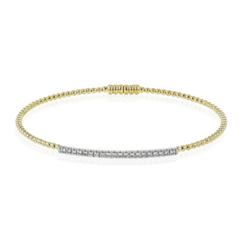 Limited - Time Offer Choker Necklace Simon G. 18k Two-Tone Beaded Bangle with Diamonds Limited - Time Offer Choker Necklace Simon G. 18k Two-Tone Beaded Bangle with Diamonds