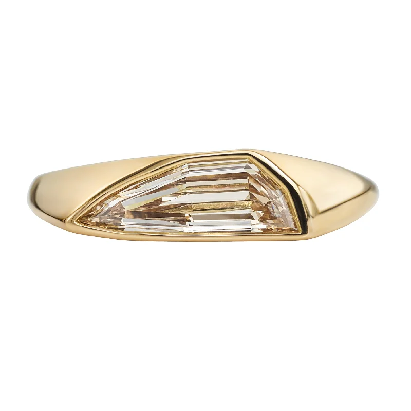 Massive Clearance Sale Huggie Earrings Sliced Diamond Solitaire Ring with a Minimal Golden Bezel - OOAK Massive Clearance Sale Huggie Earrings Sliced Diamond Solitaire Ring with a Minimal Golden Bezel - OOAK