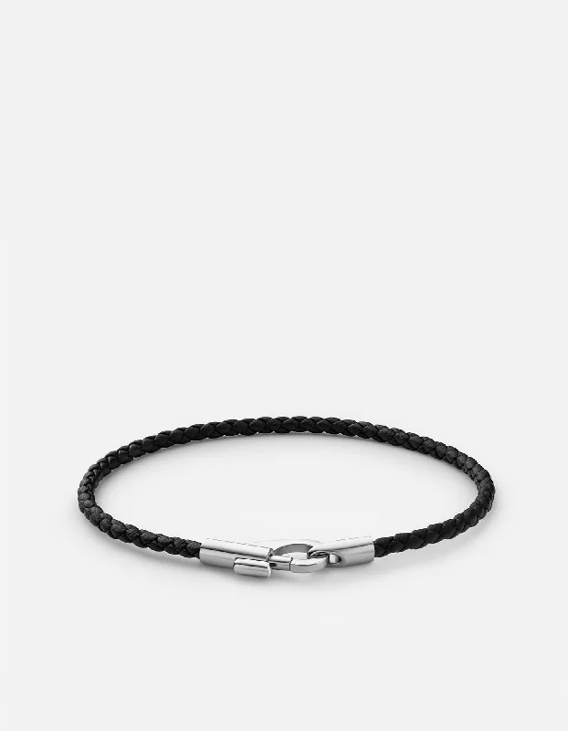 Buy More, Save More Layered Necklace Snap Leather Bracelet, Sterling Silver