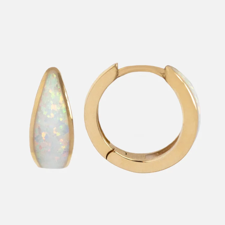 Shop Now, Save Big Bucks Emerald Cut Ring Solid Gold Chunky Opal Inlay Huggie Hoops Shop Now, Save Big Bucks Emerald Cut Ring Solid Gold Chunky Opal Inlay Huggie Hoops