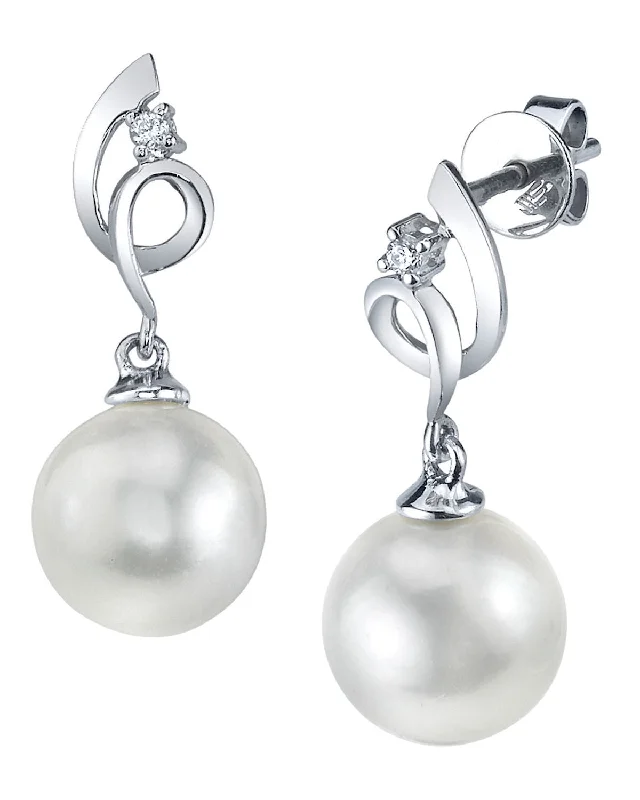 Be the First to Rock the Latest Trends Engagement Jewelry White South Sea Pearl & Diamond Pirouette Earrings Be the First to Rock the Latest Trends Engagement Jewelry White South Sea Pearl & Diamond Pirouette Earrings