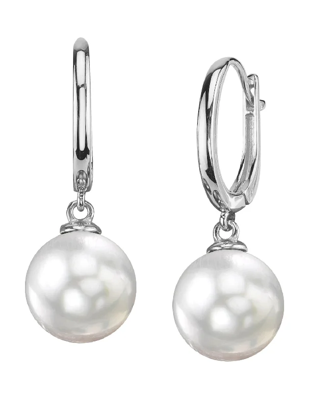 New Arrivals on Discount Beautiful Jewelry White South Sea Glissade Pearl Hoop Earrings New Arrivals on Discount Beautiful Jewelry White South Sea Glissade Pearl Hoop Earrings