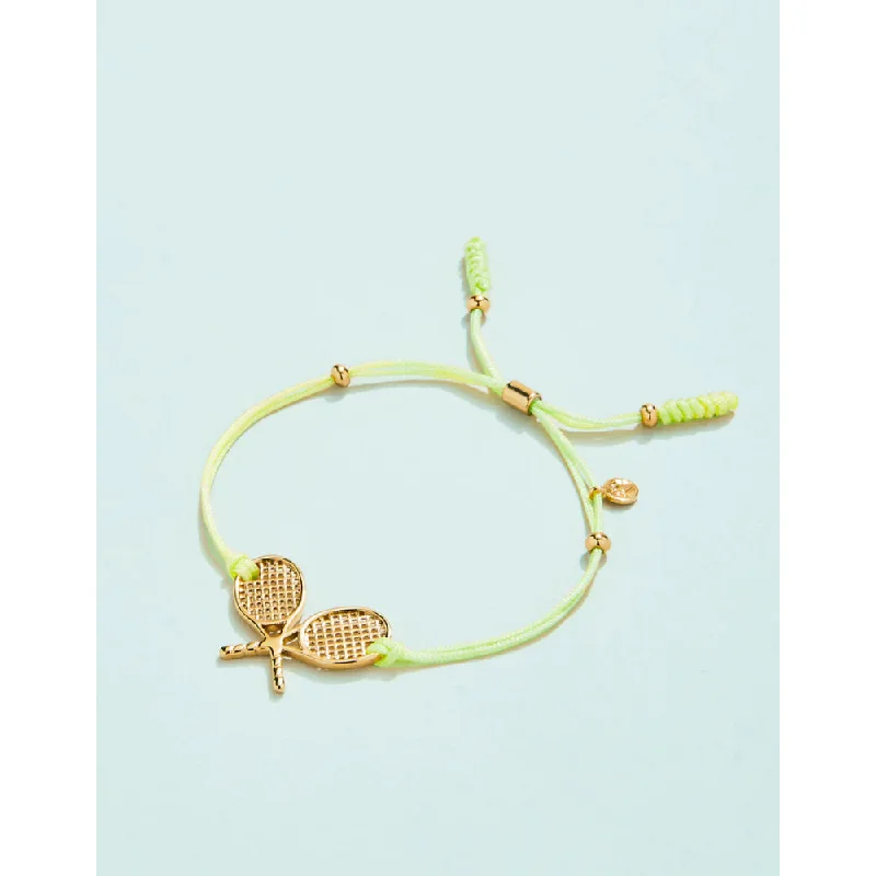 Flash Sale, Grab the Deals Fast Rose Gold Bangle Spartina Tennis Racket Slide Bracelet - Lime Flash Sale, Grab the Deals Fast Rose Gold Bangle Spartina Tennis Racket Slide Bracelet - Lime
