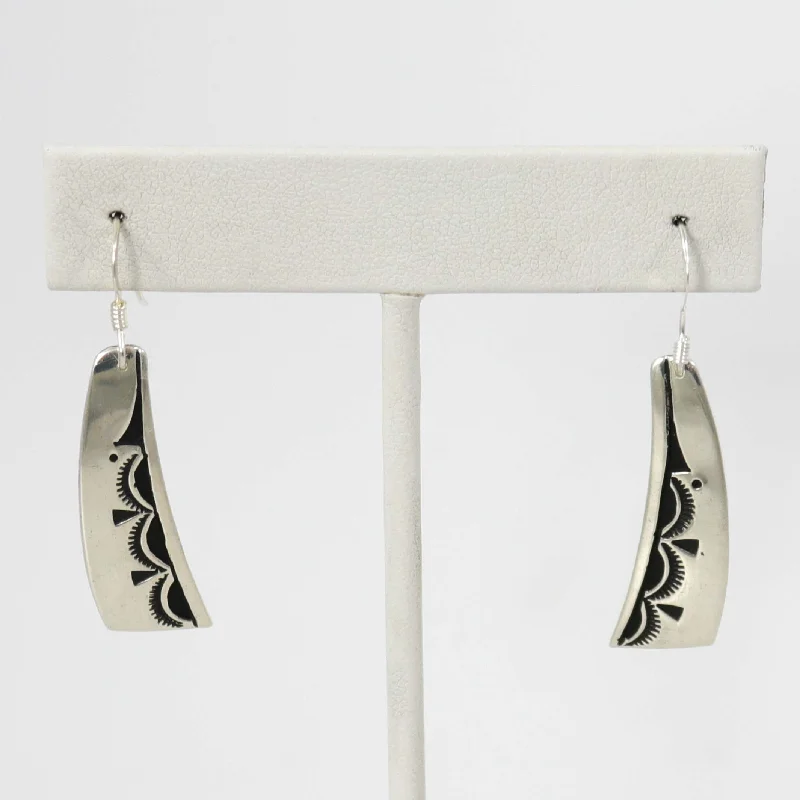 Black Friday - Style Deals All Week Long Silver Pendant Stamped Silver Earrings