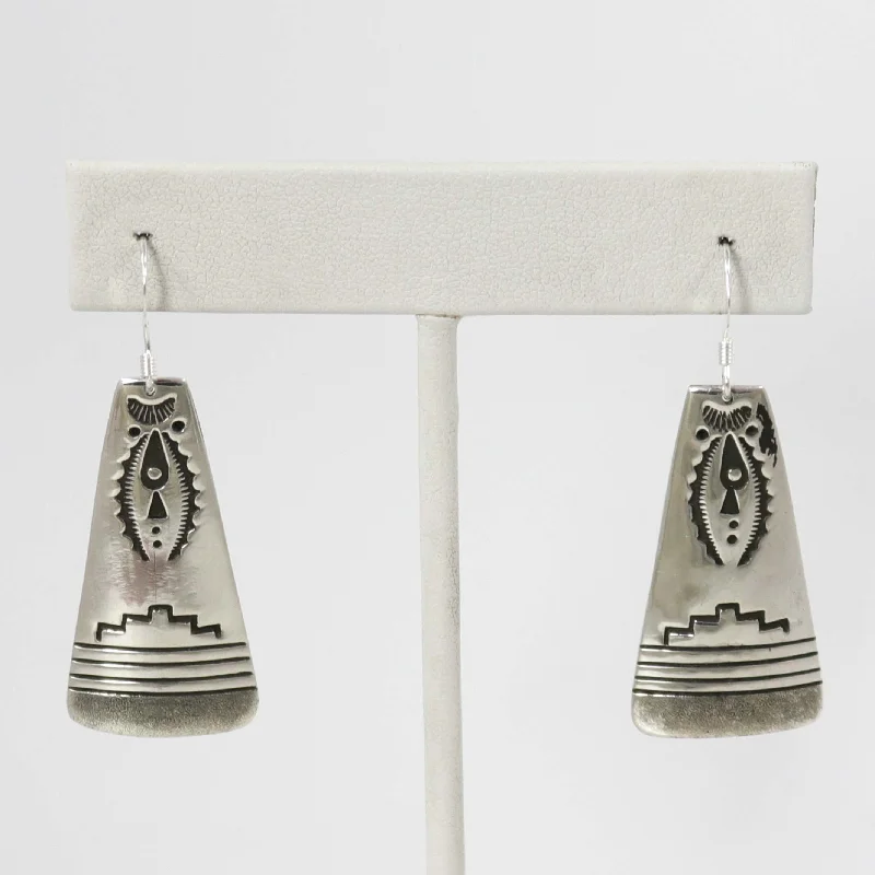 Shop Comfortably at Home Gold Earrings Stamped Silver Earrings